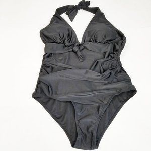 Romi Como Swim Black Large Monokini Tummy Control